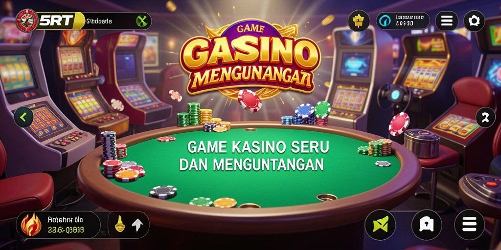 Screenshot gameplay 5RT menampilkan suasana Kasino yang mendebarkan.