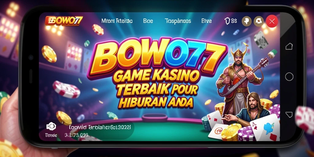 Tampilan gameplay menarik BOWO77 dengan suasana Kasino yang menyenangkan.