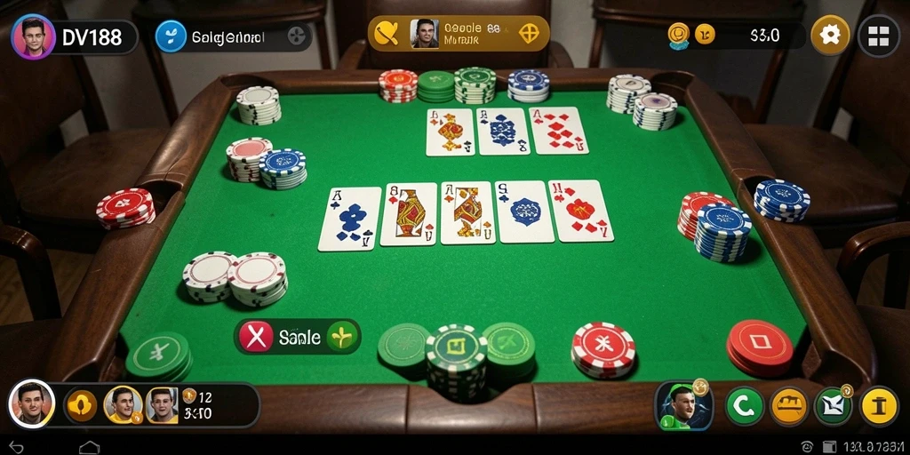 Gameplay seru Gaple di DV188 dengan interaksi sosial.
