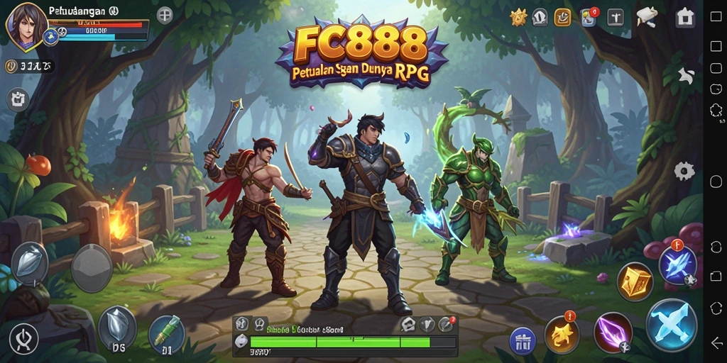 Screenshot menarik dari gameplay RPG FC888 dengan aksi seru.