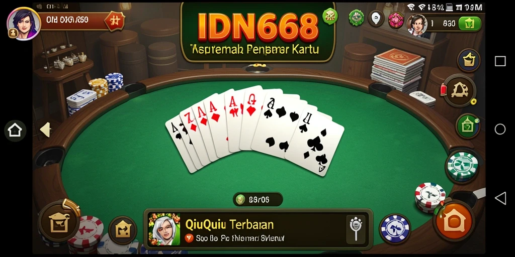 Tampilan gameplay seru dari game QiuQiu IDN668.
