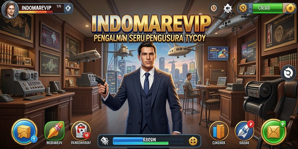 Tampilan gameplay seru dari INDOMAREVIP yang penuh dengan aktivitas Tycoon.