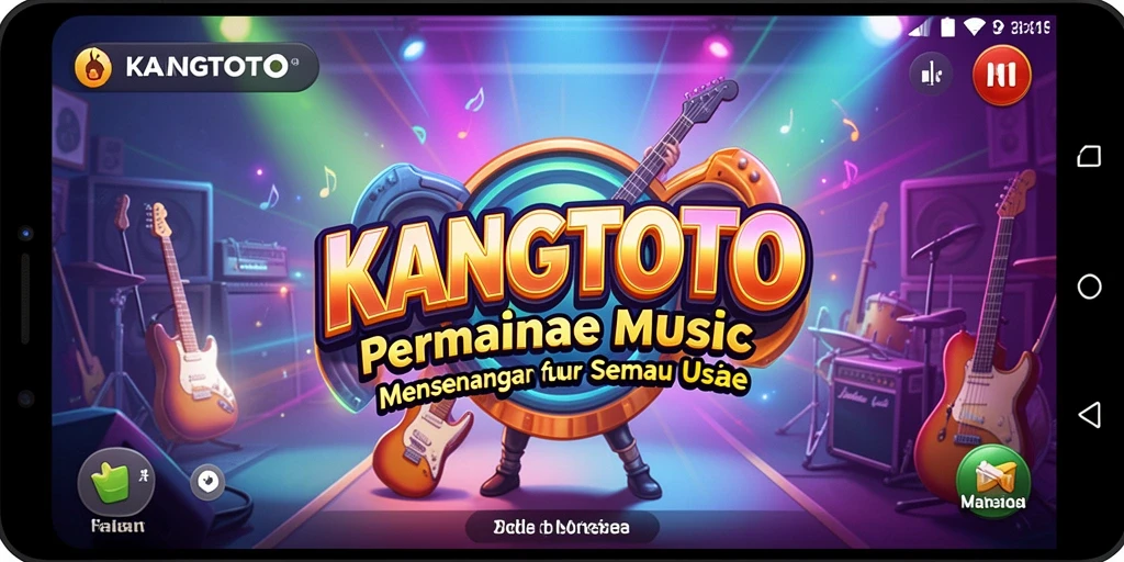 Screenshot KANGTOTO menampilkan gameplay musik yang interaktif.