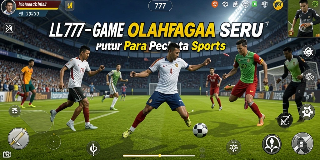 Screenshot menampilkan gameplay L777 dengan aksi olahraga yang seru.