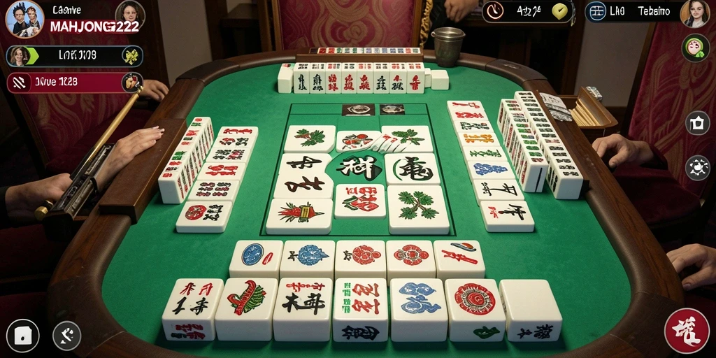 Tampilan menarik pada permainan Live Casino MAHJONG222.