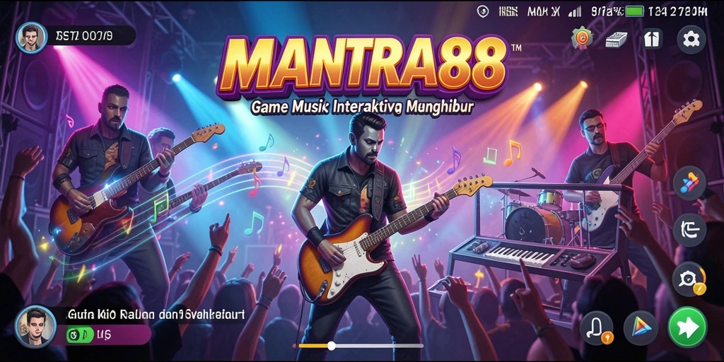 Screenshot gameplay MANTRA88 menunjukkan interaksi musik yang menakjubkan.