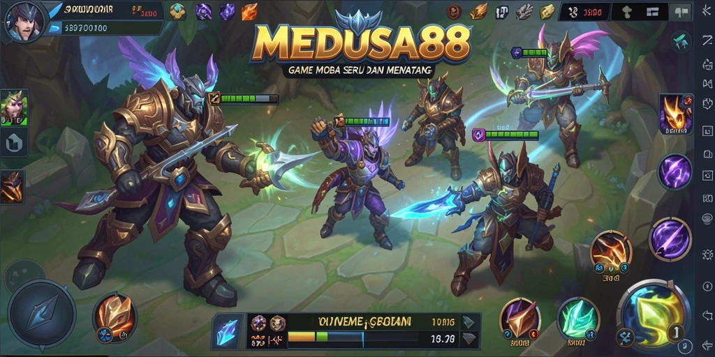 Tampilan gameplay seru di <strong>MEDUSA88</strong> dengan pertempuran taktis antar tim.