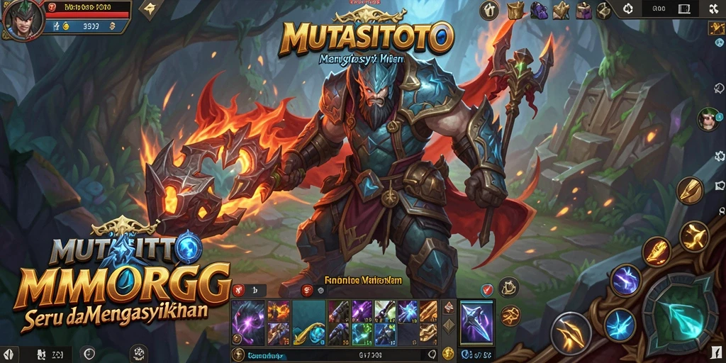 Tampilan gameplay epik di dunia fantasi MUTASITOTO.