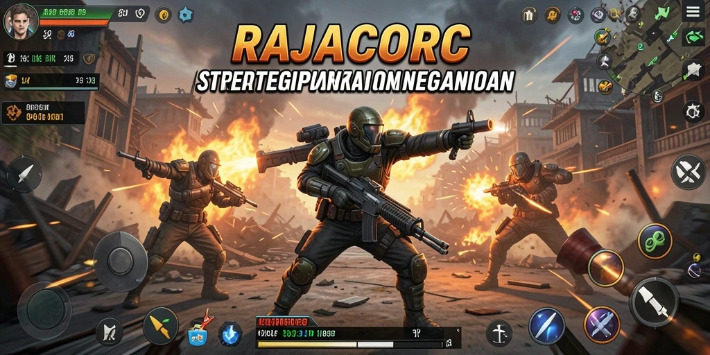 Tampilan gameplay <strong>RAJACORC</strong> yang intens dan seru.