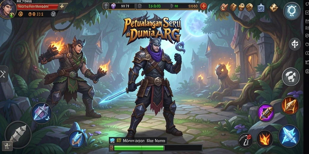 Screenshot gameplay RK77 menampilkan pertarungan seru dan karakter yang beragam.