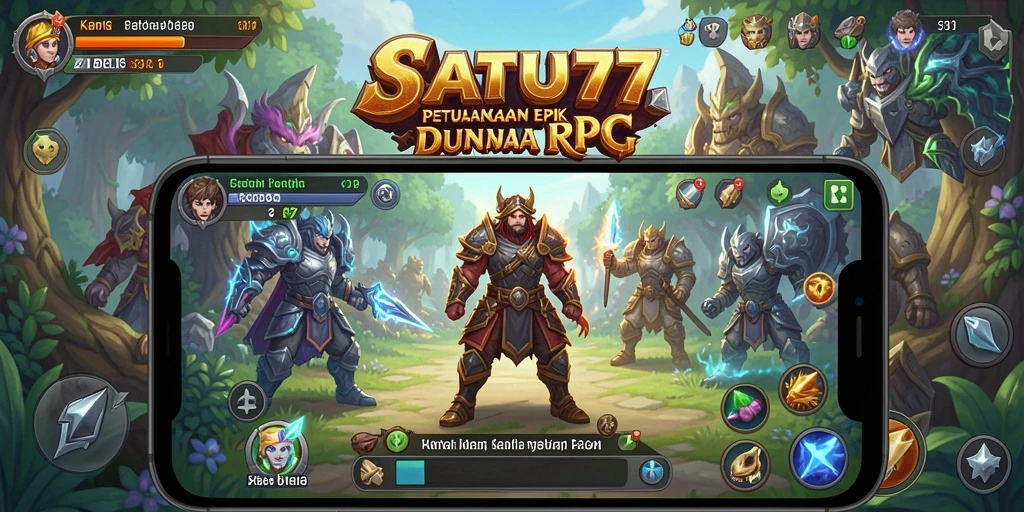 Tampilan gameplay RPG yang menarik dari SATU77.
