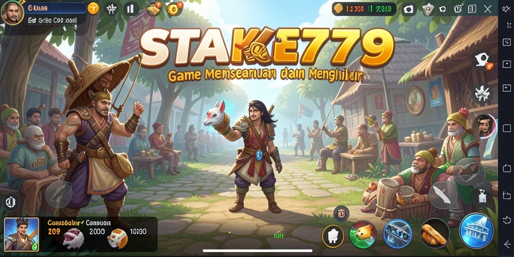 Tampilan cerah dan seru dari gameplay STAKE779.