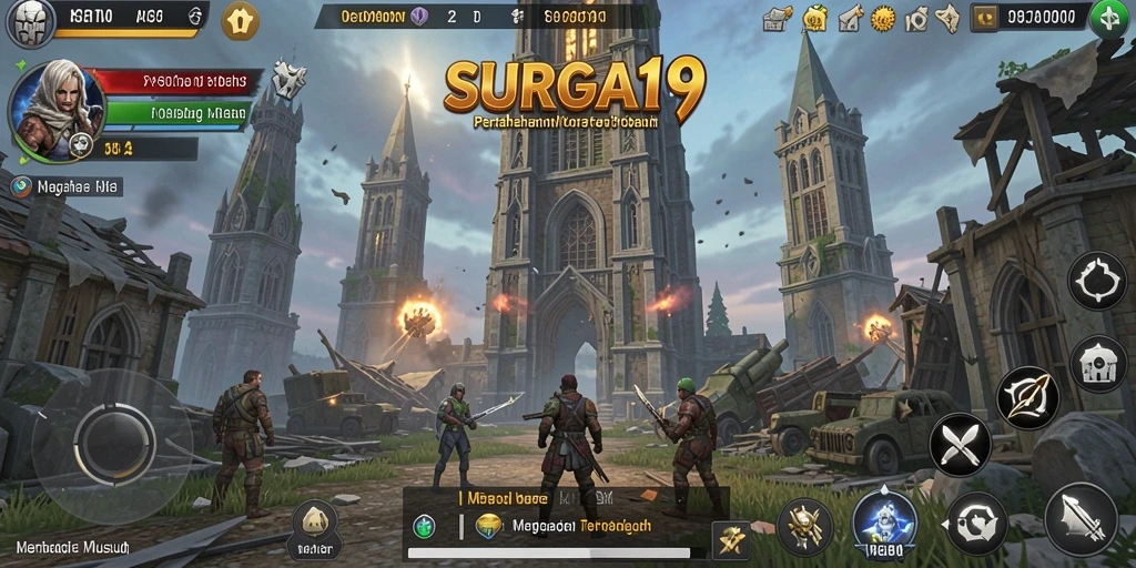 Tampilan gameplay menara pertahanan yang menegangkan dan strategis.
