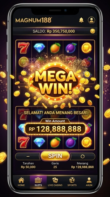 Tampilan antarmuka utama aplikasi magnum188.